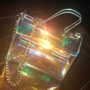 Retro Holographic PVC Bag